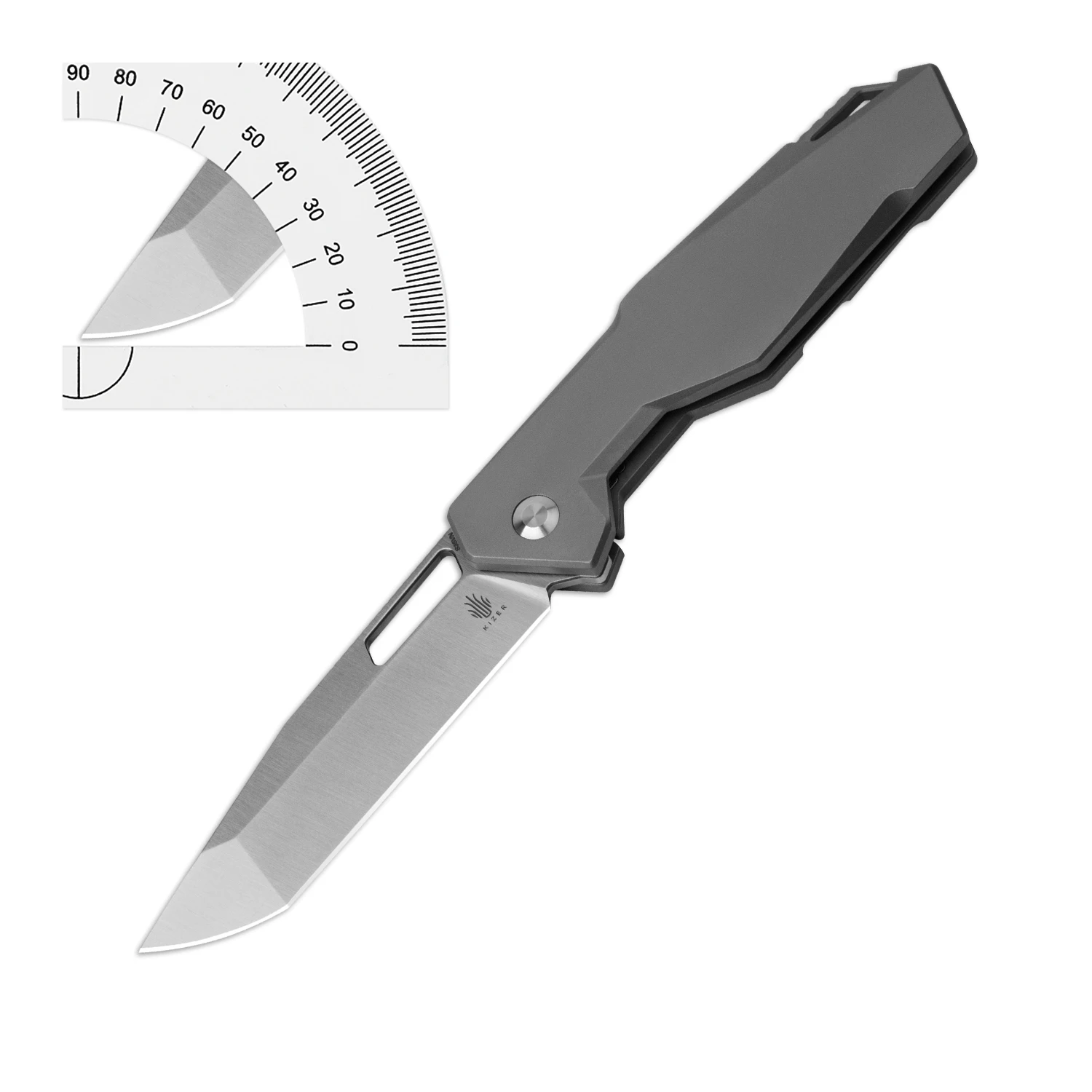 Kizer Folding Knife Ki3678A1 Beyond 2024 New Arrivals Titanium Handle with S35VN Steel Blade Pocket Knife