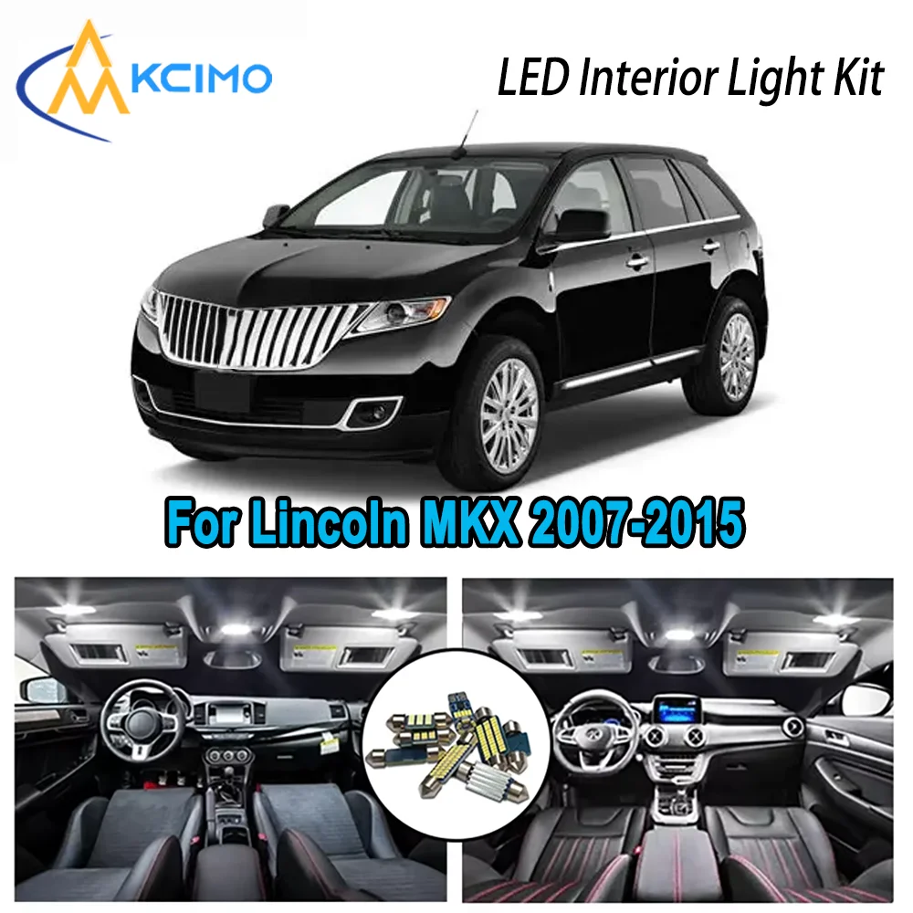 

High-Quality LED Interior Kit for Lincoln MKX 2007-2015 2009 2010 2011 2012 Premium Error-Free Dome Map Trunk Automotive Lamps