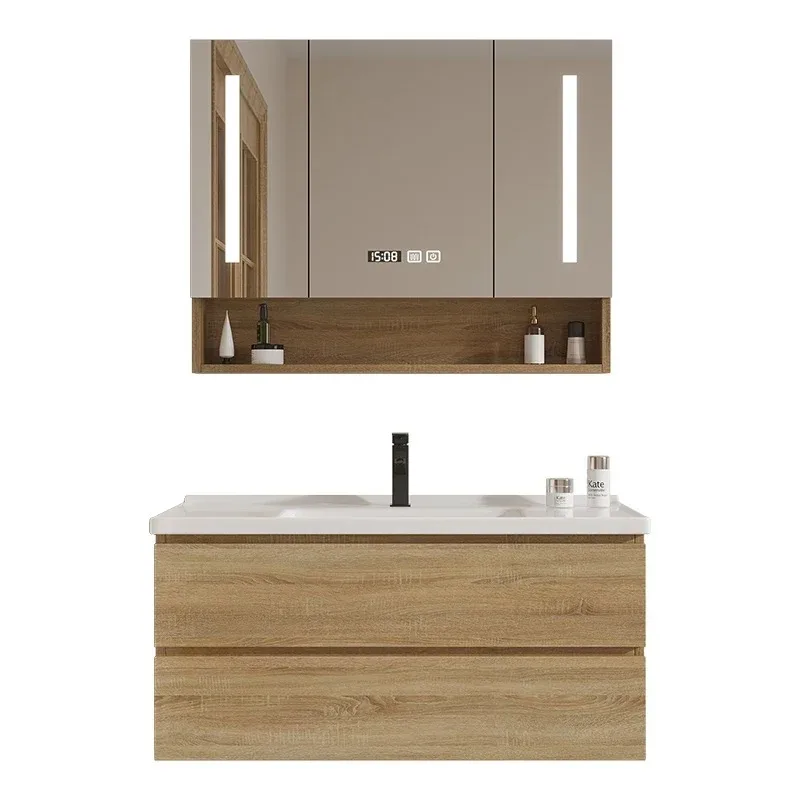 Wooden Faucet Locker Bathroom Cabinet Vanity Display Shelf Sink Unit Bathroom Cabinet Makeup Badezimmer Schrank Salon Furniture