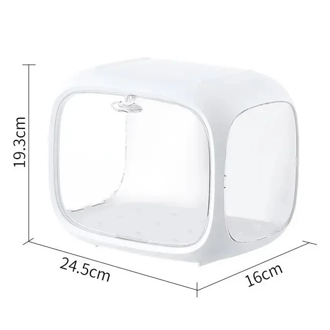 AOLIVIYA Cream Wind Space Capsule Plastic Storage Rack Dustproof Unobstructed Storage Box Desktop Display Cabinet with