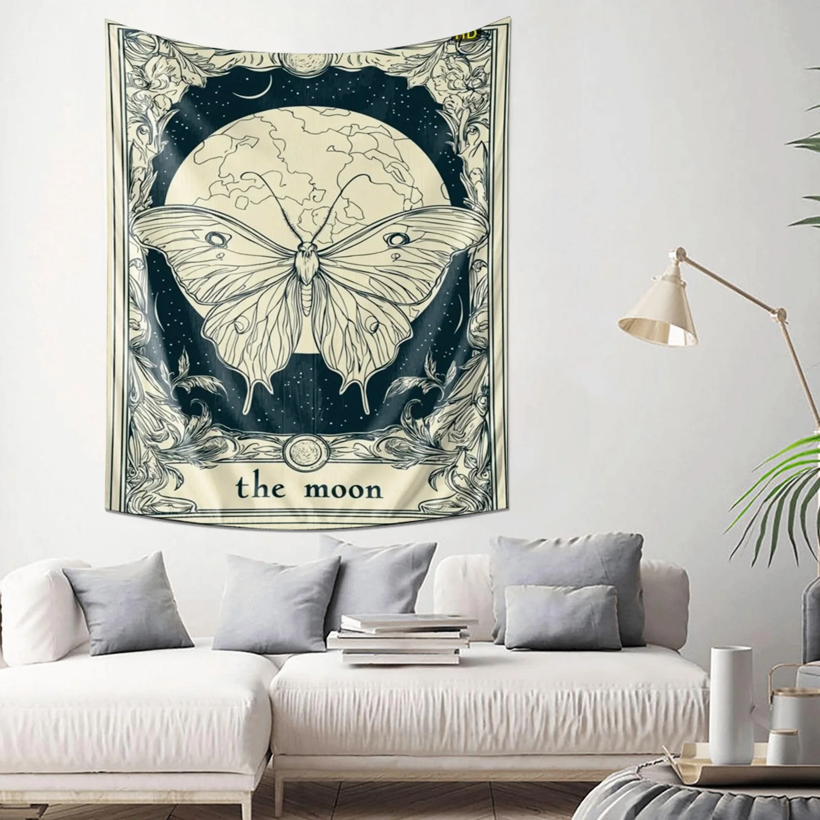 Dreamy Moon Butterfly Bedroom Wall Decor Fabric Hanging
