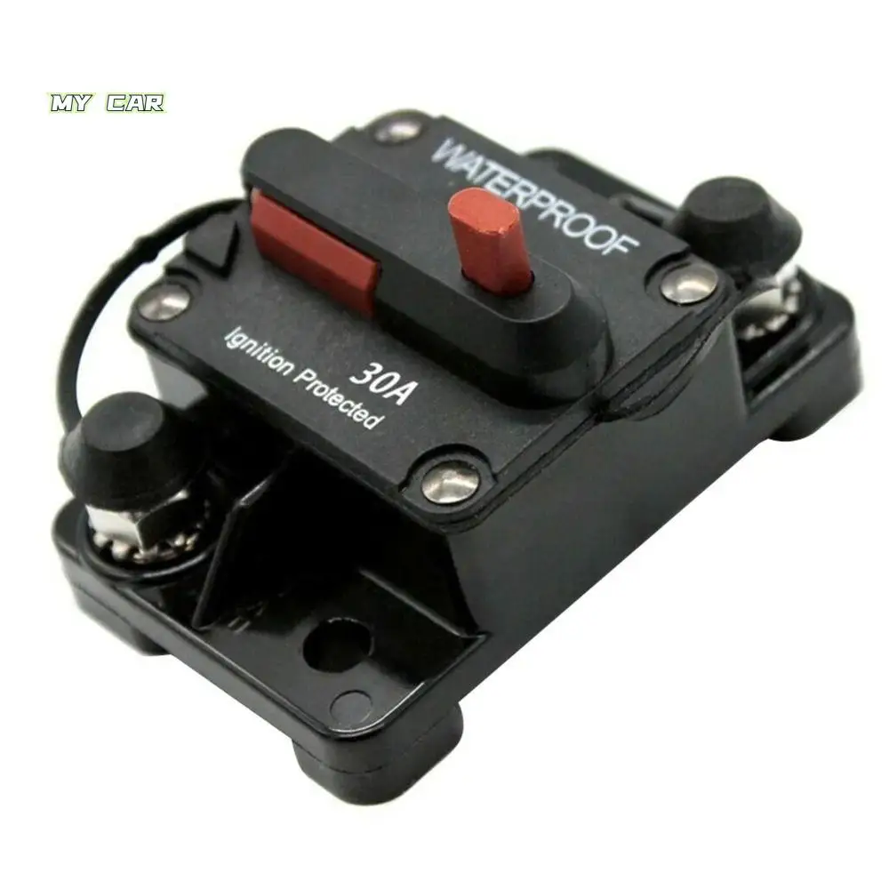 

Secure Waterproof Manual Reset Device Stable Performance Dual Battery DC Circuit Breaker Bakelite Black Circuit Breaker Marine