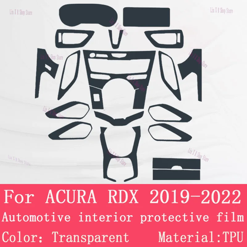 ل ACURA RDX (2019-2022) بولي TPU علبة التروس لوحة فيلم لوحة القيادة واقية ملصق الداخلية المضادة للخدش سيارة فيلم حماية