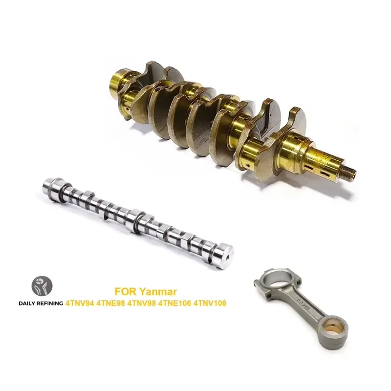 Forged Steel Camshaft Crankshaft Connecting Rod for Yanmar 4TNV94 4TNE98 4TNV98 4TNE106 4TNV106 Engine Spare Parts