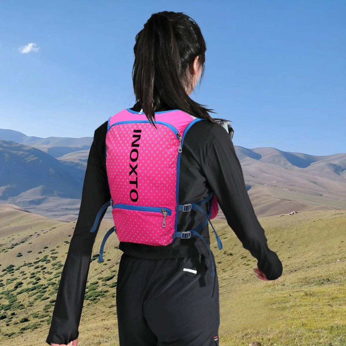 Running Hydration Vest Backpack, Lightweight Water Backpack  Daypack for Women Men,Adjustable Running Vest Pack for Trail Runnin