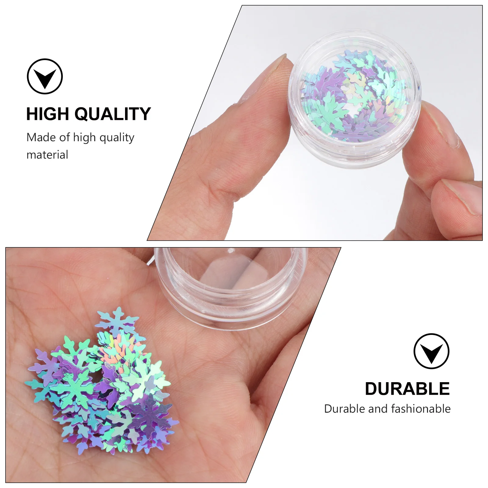 

12pcs Nail Art Sequins Set Shining Creative Manicure Decorations Snowflake Christmas Paillette Home Salon Lightweight Durable