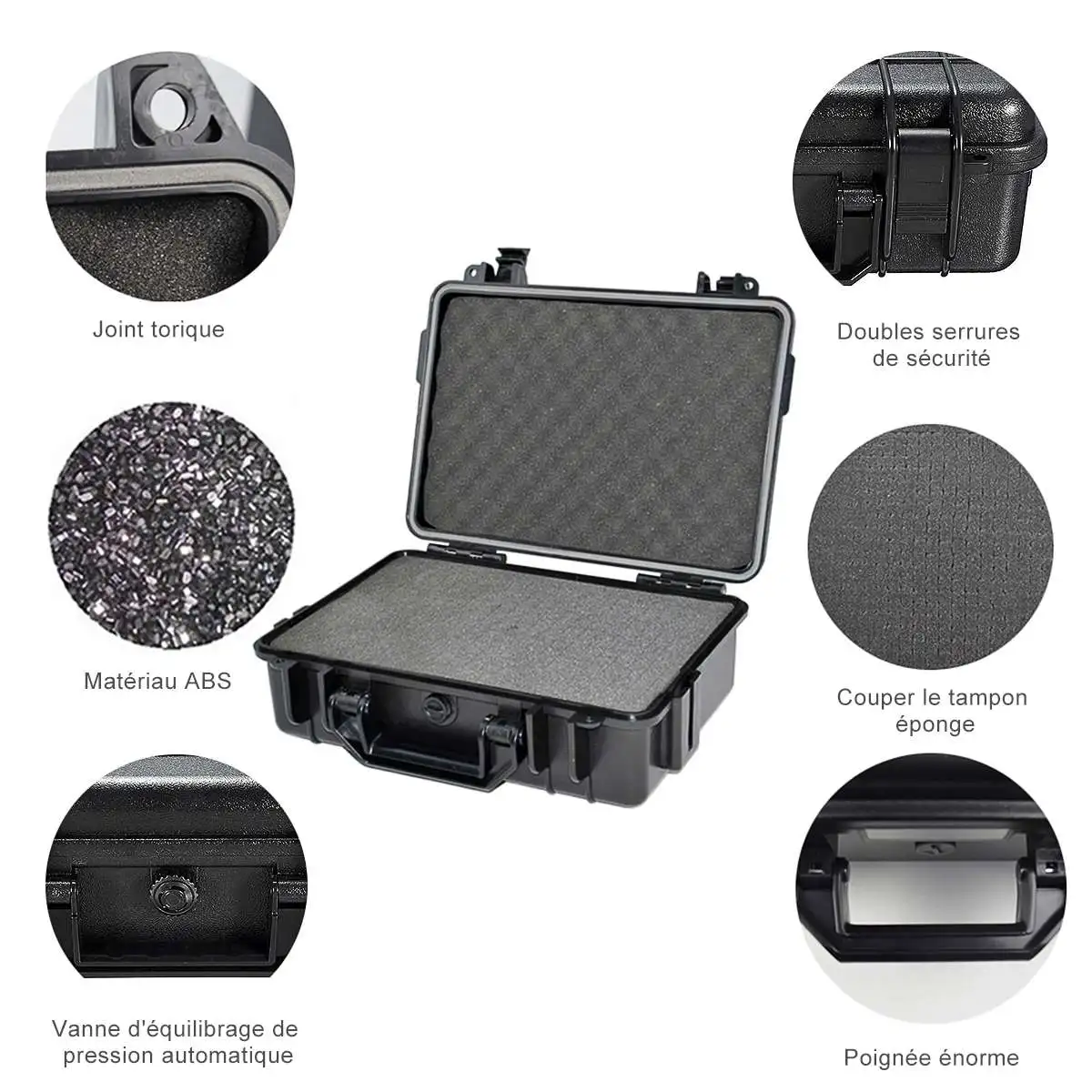 9 Sizes Waterproof Hard Carry Tool Case Bag Storage Organizer Box Camera Photography with Sponge for Tool Safety Equipment Case