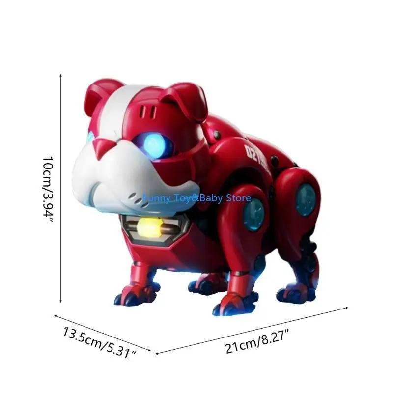 C90B Sound Light Toy for Kids Dancing Robot Dog Walking Musical Toy with Lights & Music Gift for 3+ Years Boys Girls