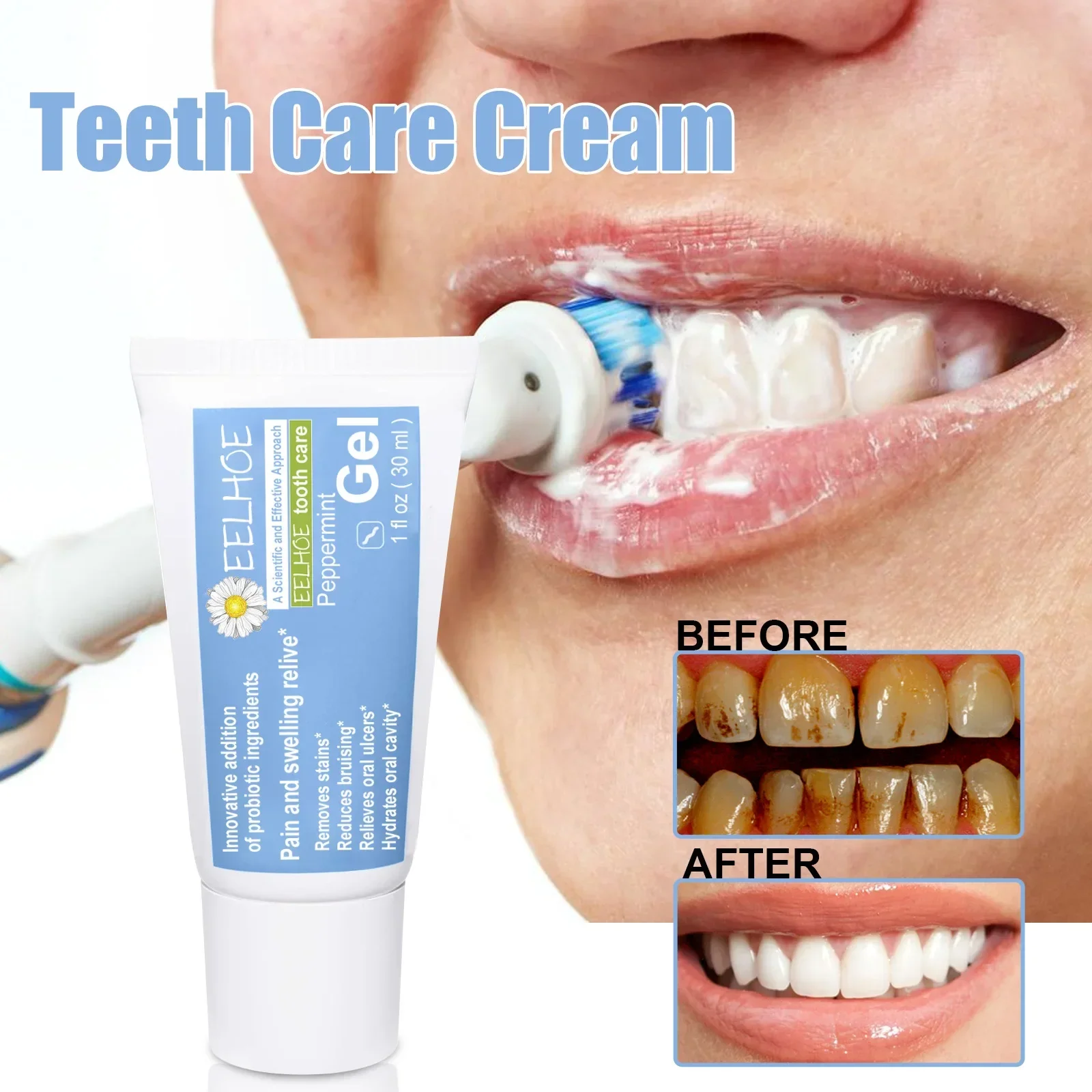 Instant Anti-cavity Toothpaste Gel Decay Fresh Breath Repair Tooth Decay Remove Plaque Toothache Relieve Periodontity Teeth Care