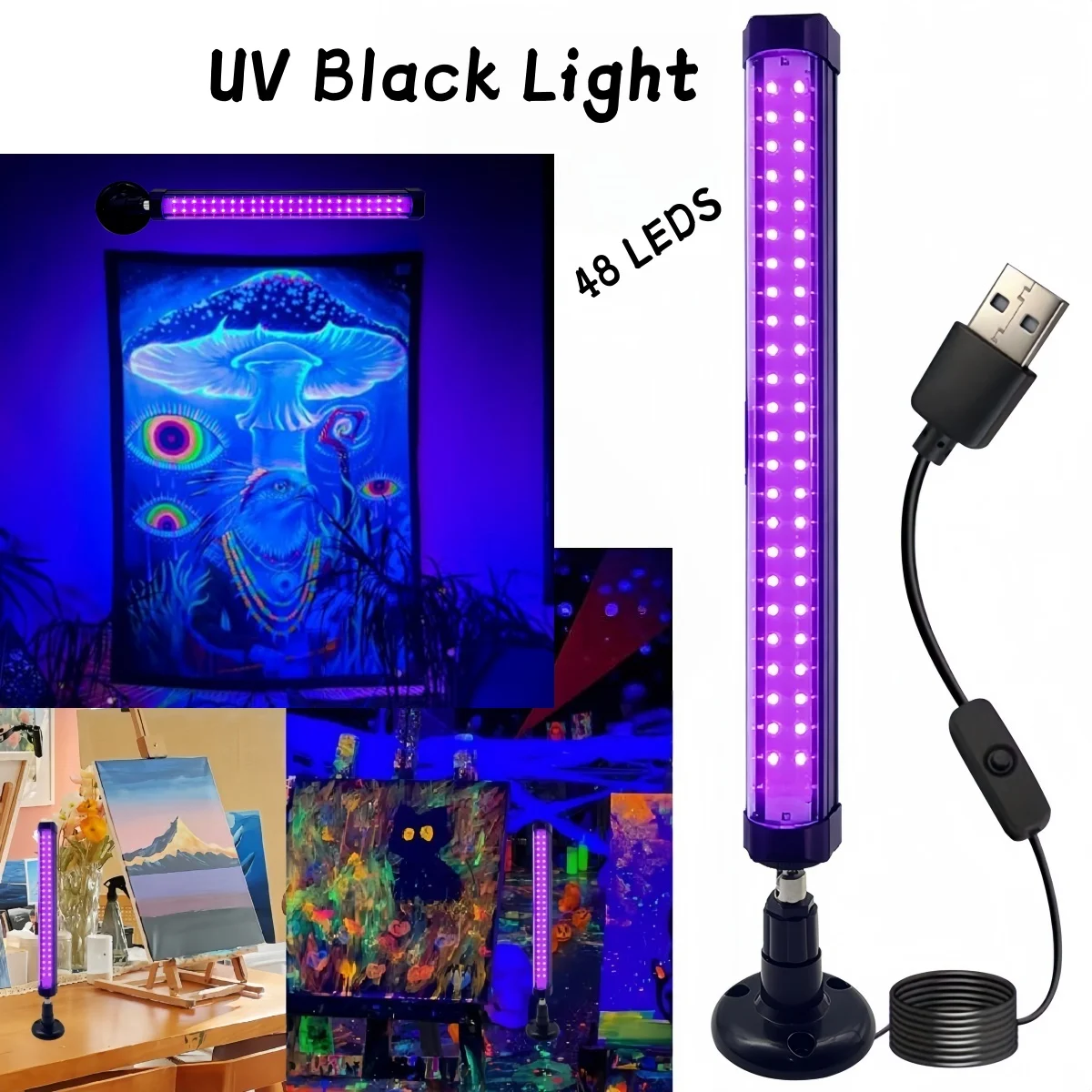 lampada-uv-t8-preta-de-mesa-multiangulo-10w-395nm-para-detector-de-dinheiro-decoracao-de-festas-de-halloween-e-discotecas