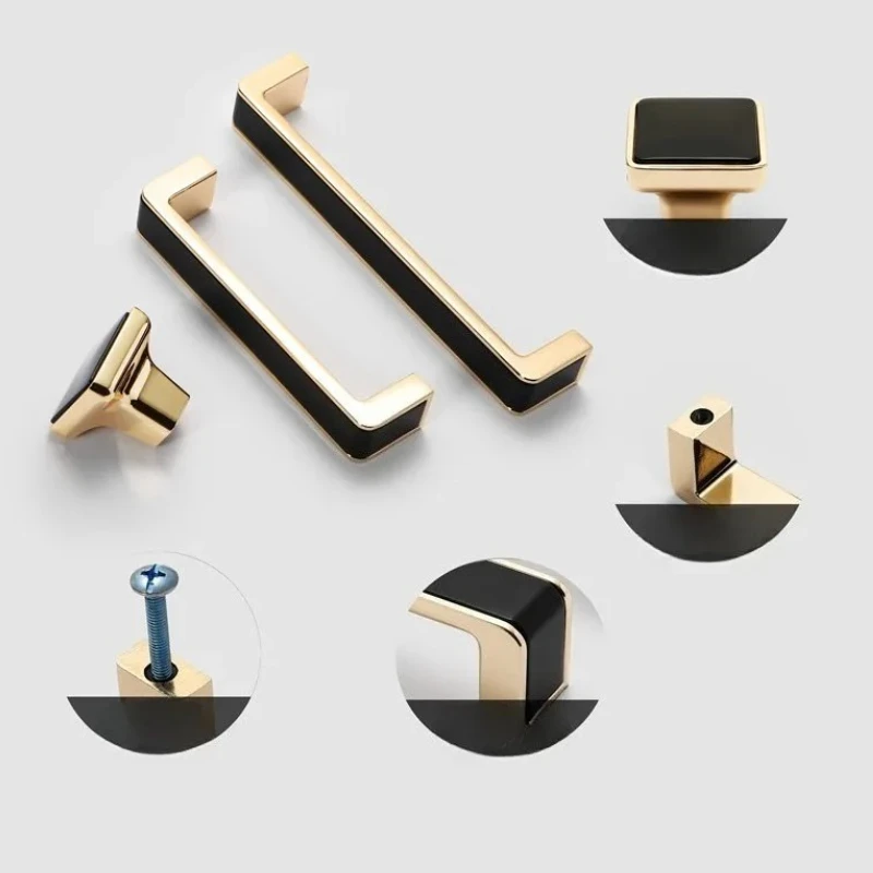 

Zinc Alloy Slotted Concealed Cabinet Handle Gold Black Gray Simple Wardrobe Drawer Knob Single Hole Furniture Door Pull