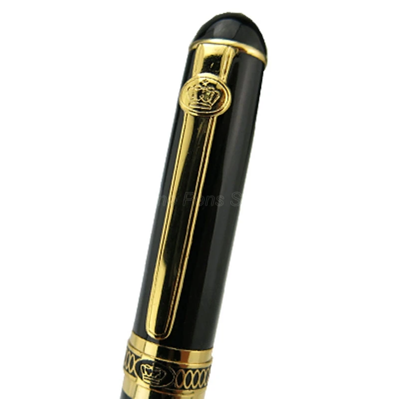 Duke D2 Professional Roller Ball Ballpoint Pen Black Barrel Gold Trim Stationery Supplies Writing Tool Pen Gift