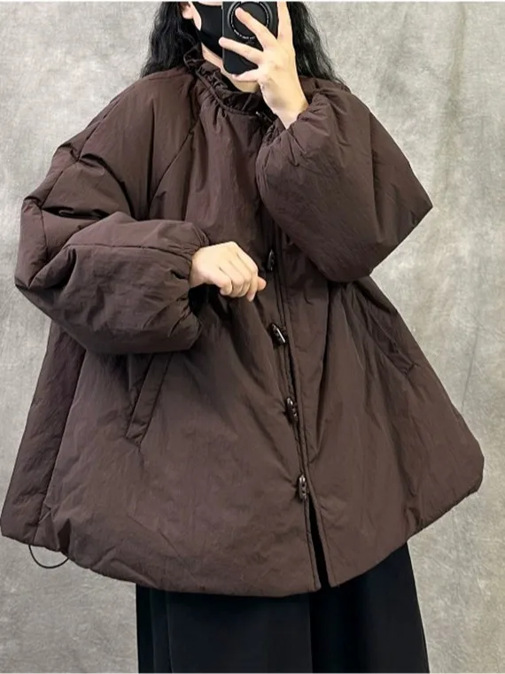 

Новое китайское облегающее хлопковое джатовое женское осенне-зимнее теплое свободное хлопковое пальто больших размеров Sli для поездок на работу