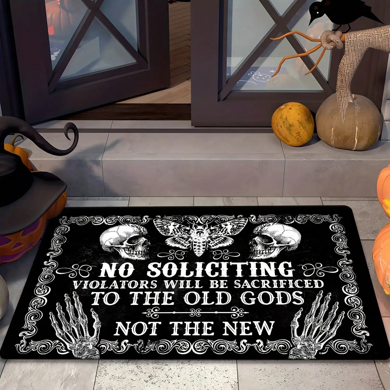 1pc Ultra-Soft Flannel Non-Slip Doormat, 