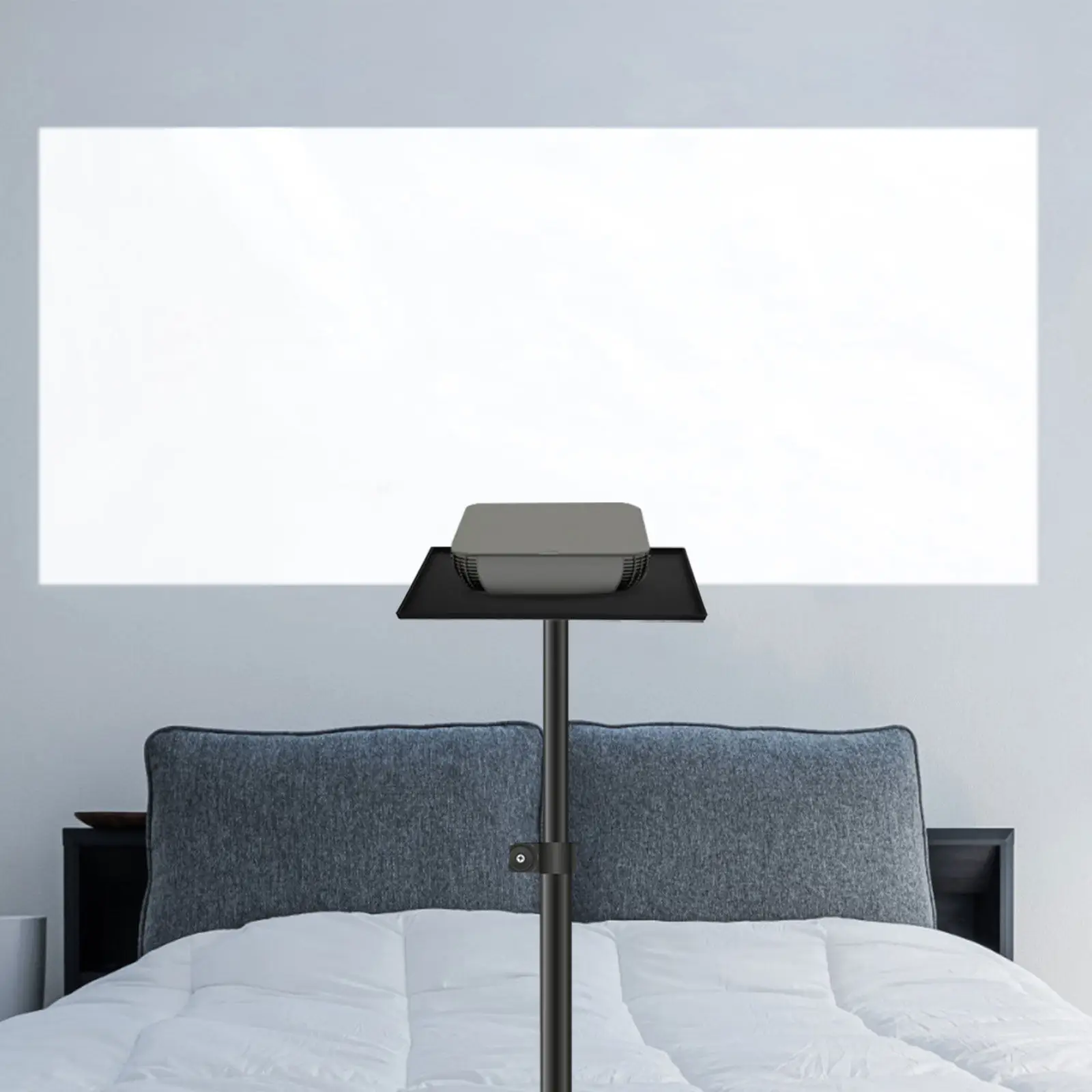 

Подставка для проектора, прочная пластиковая конструкция, универсальная, подходит для различных марок, простая установка, не требуются инструменты, для дома и офиса.