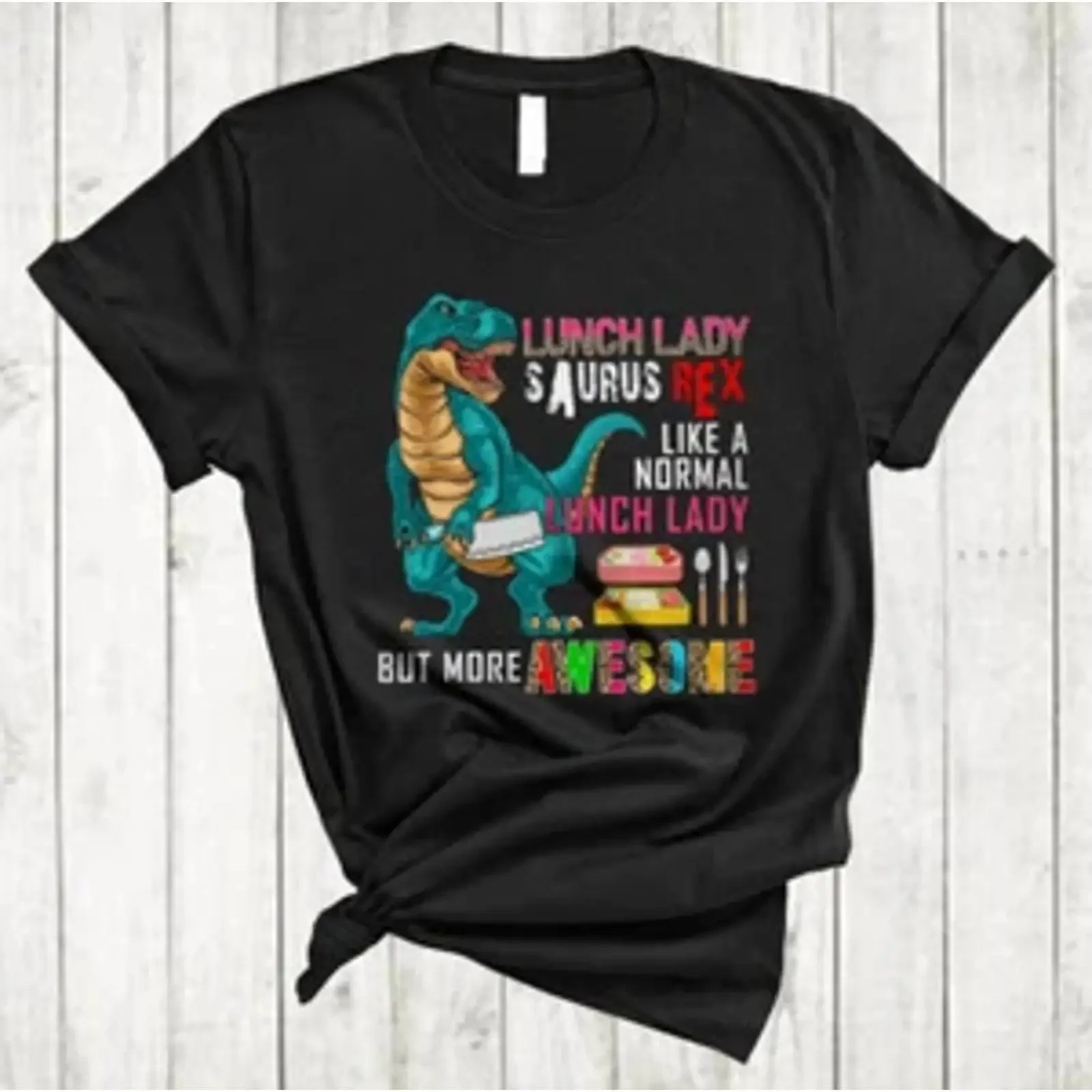 Lunch Lady Saurus Rex Definition More Awesome Funny Cute T Leopard Shirt Mug vintage Washed Casual homme streetwear fashion
