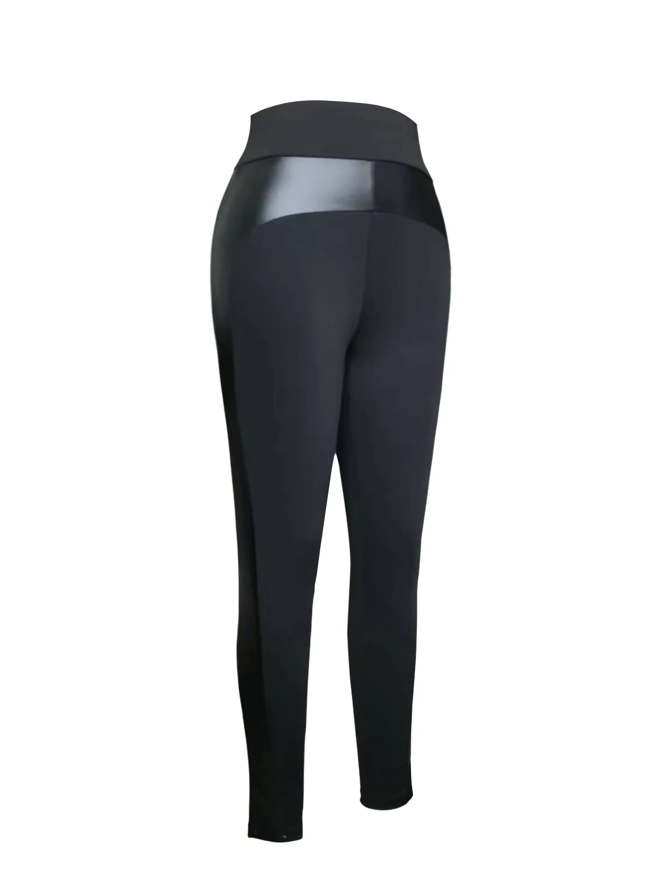 Ladies PU leather sports pants casual slim fit tight pants