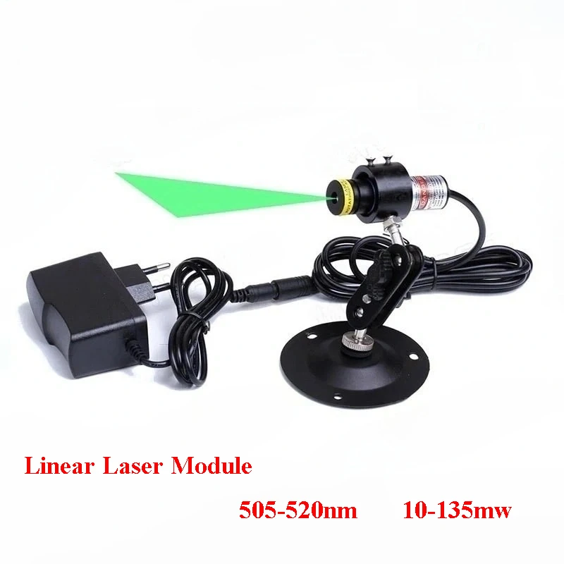 Φ18x65mm-adjustable-focus-505nm-520nm-green-light-glass-line-laser-module-10mw-135mw