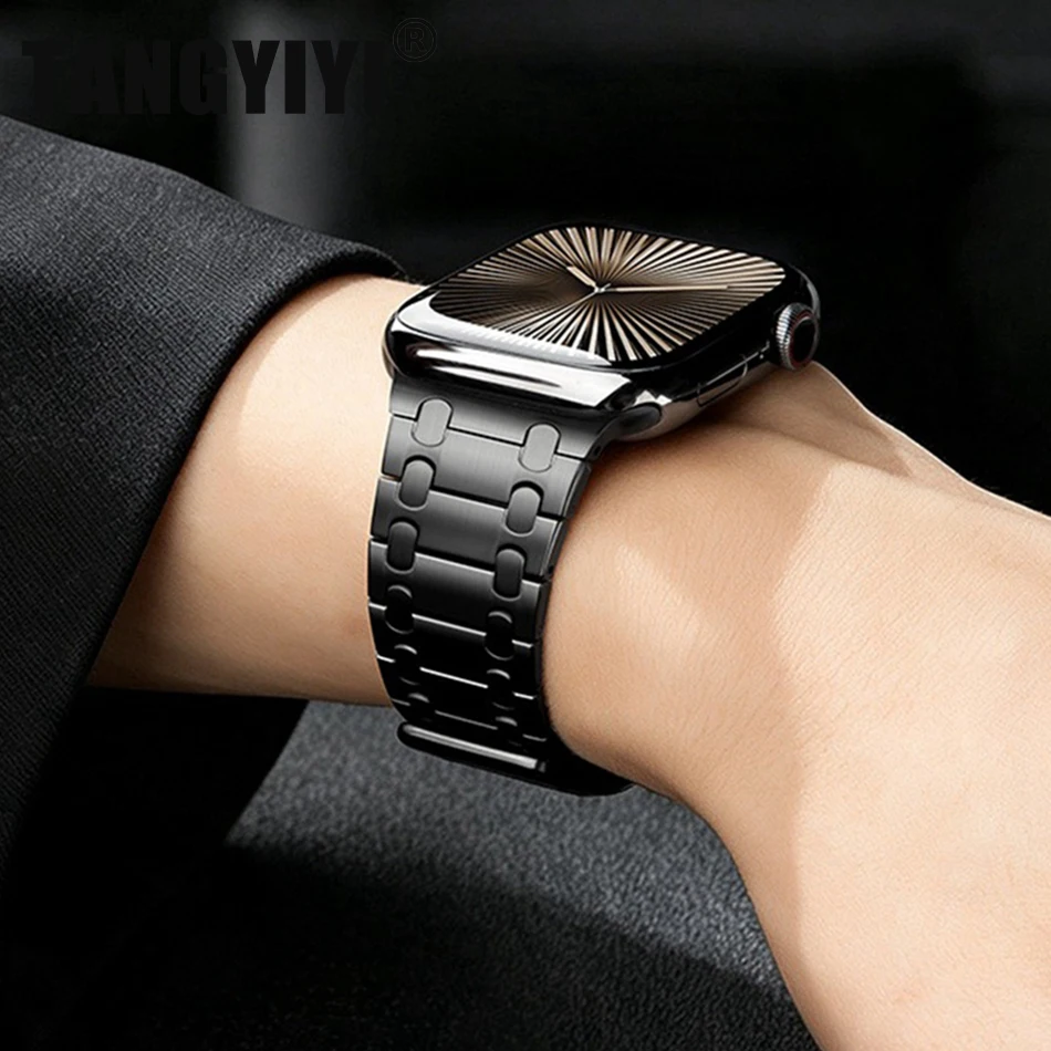 Magnetic Stainless Steel Watch Band For Apple Watch Series 12/11/10/9/8/7/6/5/SE/Ultra 3 2 Straps iWatch 49/46/45/44/42mm Unisex