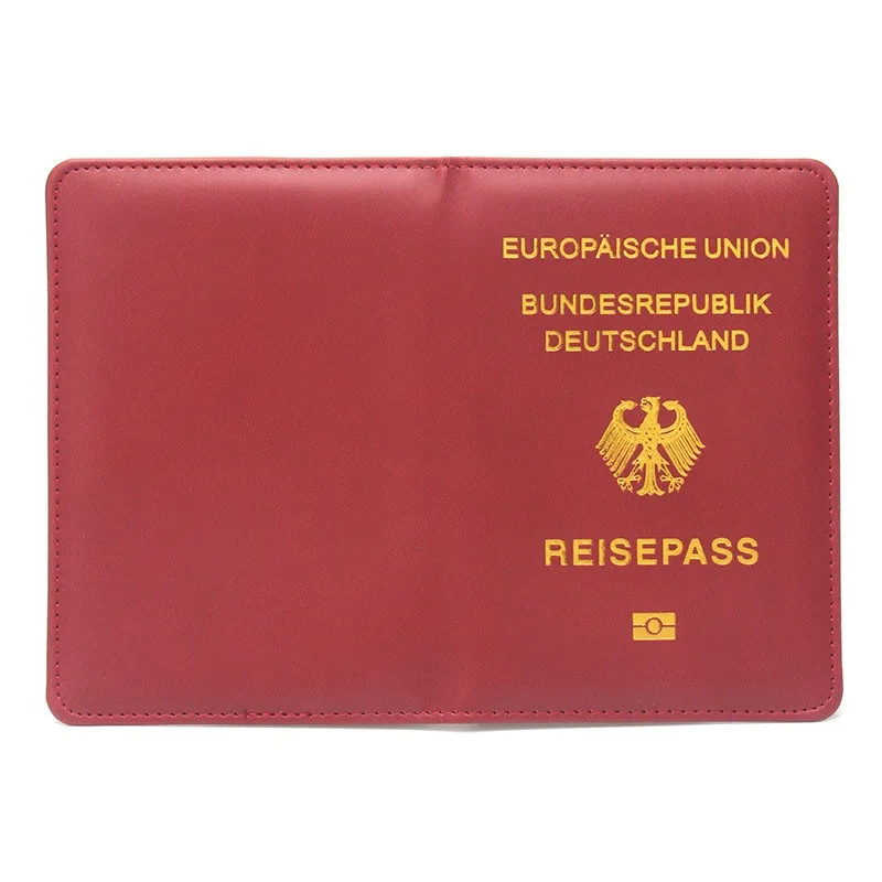 Funda de pasaporte de Alemania para mujer, funda de soporte de pasaporte alemán rosa para pasaporte, billetera de viaje, Protector de Reisepass