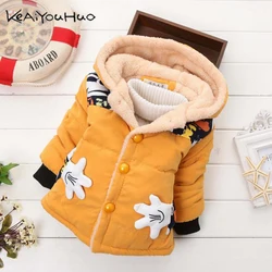 Winter Thick Jacket For Baby Girls Boys Christmas Casual Jacket Girl Coat Kids Warm Cotton Outerwear 1 2 3 4 Y Children Clothes