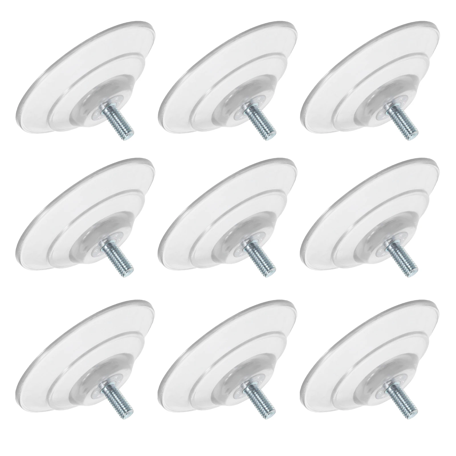 

10 set Screw Tighten Suction Cup Hooks M8 Heavy Duty Clear Pvc Suction Cups For Glass Window Bathroom Wall Mount Utility Hooks