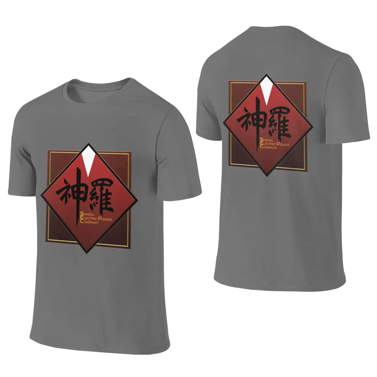 Shinra Electric Power Company Final Fantasy 7 Drapey Reversible T-shirt Business Casual Breathable And Skin-Friendly T-shirt