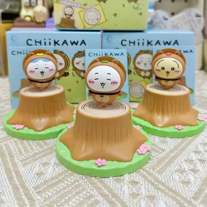 

Chiikawa Blind Box Figure Forest Fashion Show Stamp Series Desktop Decorative Ornament Hachiware Usagi Trendy Collectible Toy