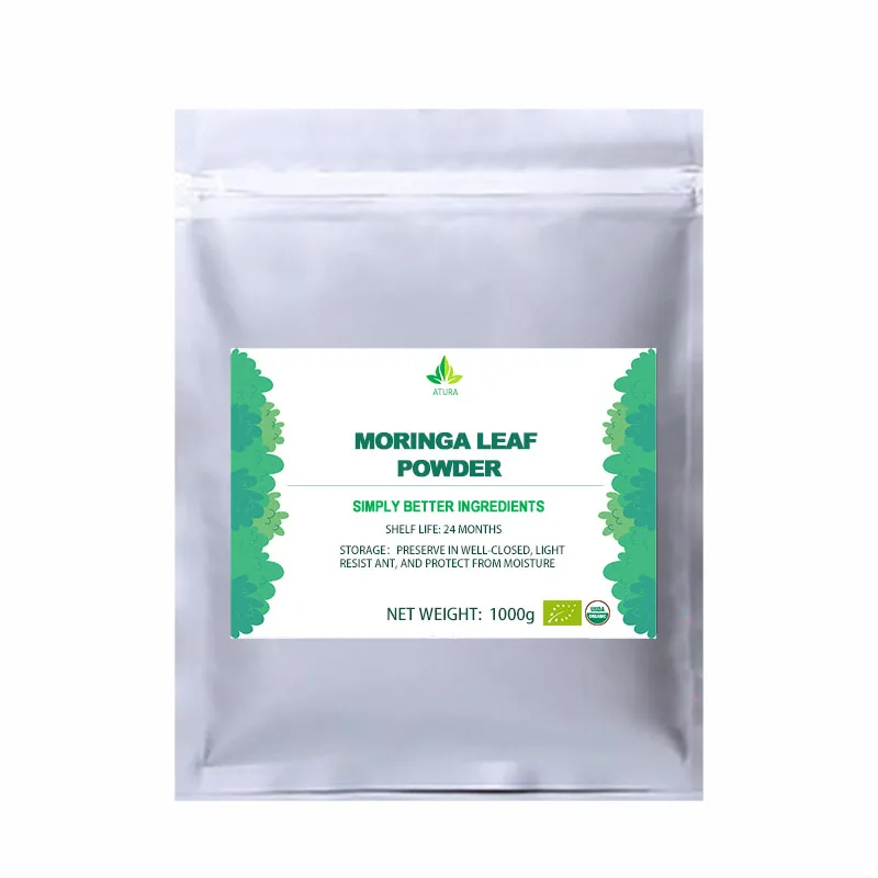 Hoja de Moringa, 100g-1000g, 100%, envío gratis