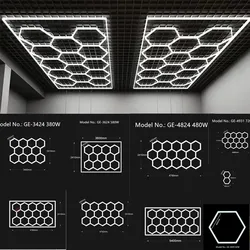 Hot Sale Manufacturers Selling Catwalk Venue Garage Workshop Car Beauty Hexagonal Led Detailing Light Dropshipping Popularity