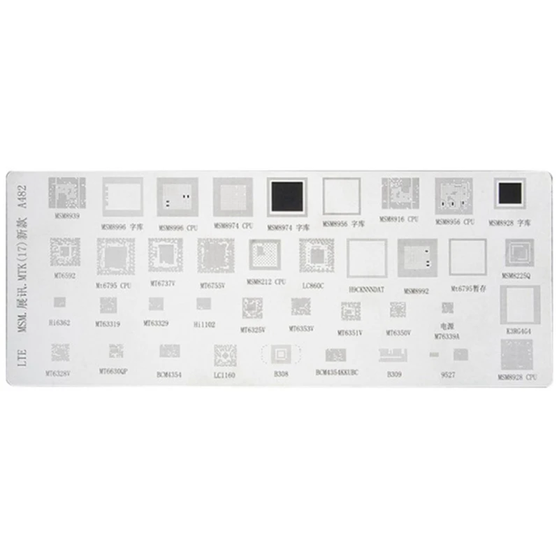 8PCS Universal BGA Stencil For MTK MSM Samsung Huawei Xiaomi Ipad CPU RAM PM Power IC Reball Pin Direct Heat Template