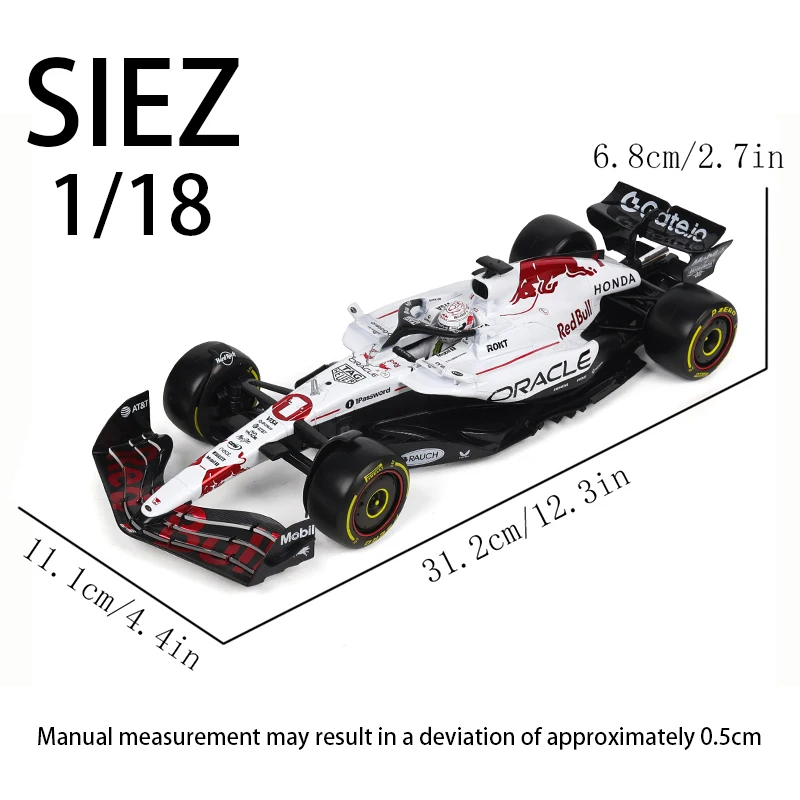 Bburago 1:18 2025 F1 Red Bull Racing RB21 Japanese Grand Prix White coating 1#Verstappen Alloy car model Classic Collection