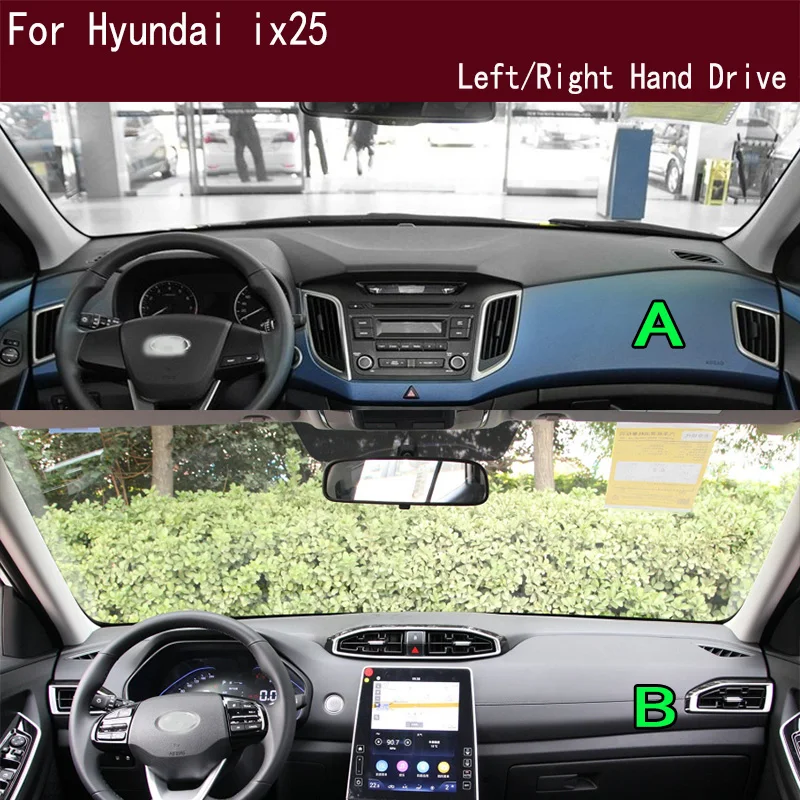 

For Hyundai Creta ix25 Dashmat Anti-Slip Dash mat Dashboard Cover Instrument Panel Sunscreen Pad Ornaments