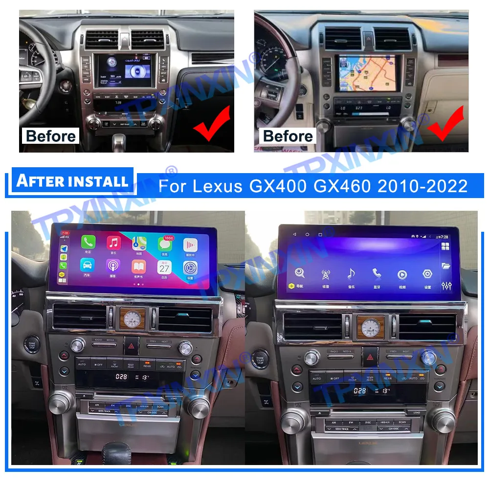 2 Din Android 12.0 6+128G For Lexus GX400 GX460 2010-2022 Multimedia Player Auto Stereo Navigation GPS Auto Headunit DSP Carplay