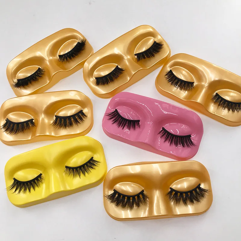 Strip Lashes Face Shape Tray พร้อมแม่เหล็ก Pink Gold Face Shape Tray สําหรับ Magnetic Lashes