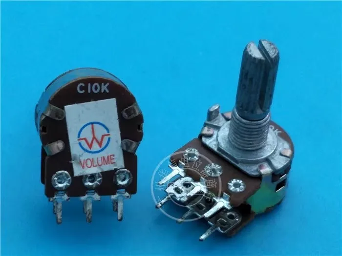 148 tipo potenciômetro duplo C10K alça comprimento 20MM flor