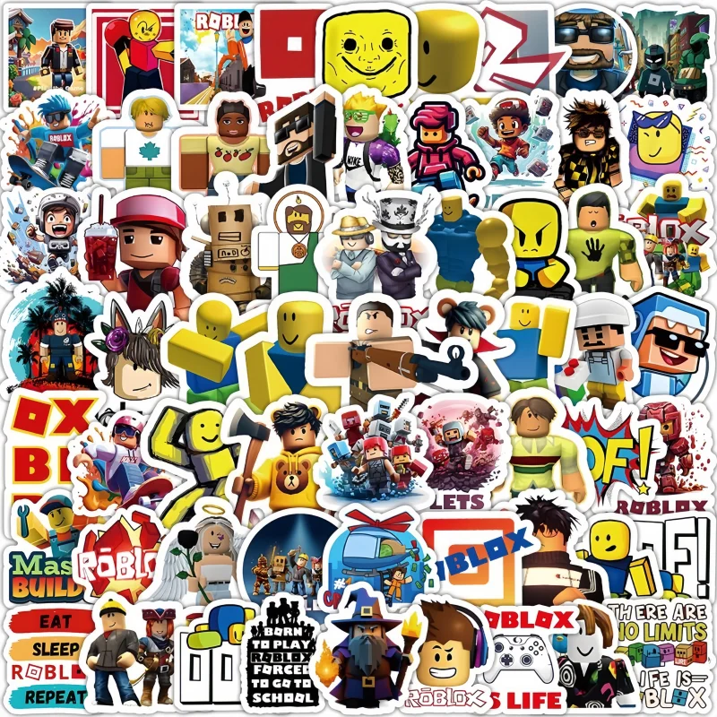 103 Pcs Roblox Peripheral Sticker Creative Cartoon Game Characters Waterproof Stickers Fridge Wallet Backpack Party Decor Gifts