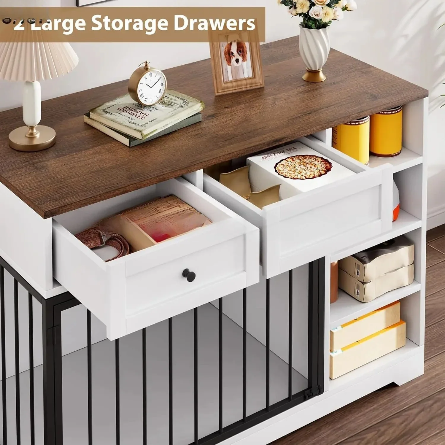 Cabinet Large Dog Cage Indoor Pet Isolation Fence Dog House Cabinetl16