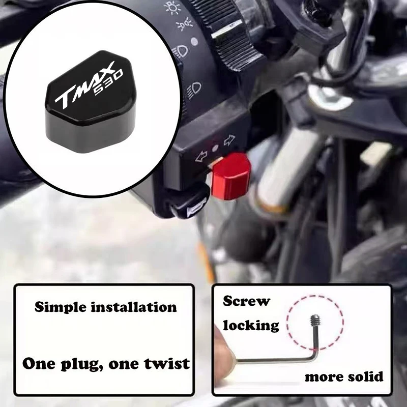For Yamaha T-Max TMAX 560 530 500 TMax530 SX DX TECH MAX TMAX560 Mototcycle CNC Switch Button Turn Signal Switch Key cap