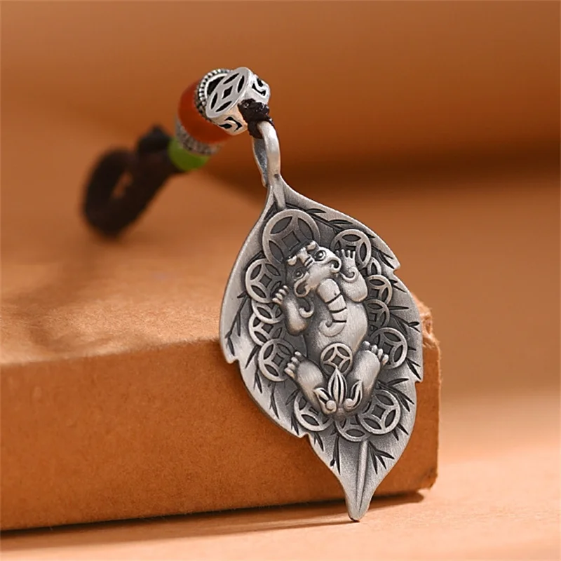 Ethnic Style Wealth Beast Pixiu Pendant Keychain Male Car Hanging Accessories Lucky Coin Design Men Hand-woven Rope Key Chain