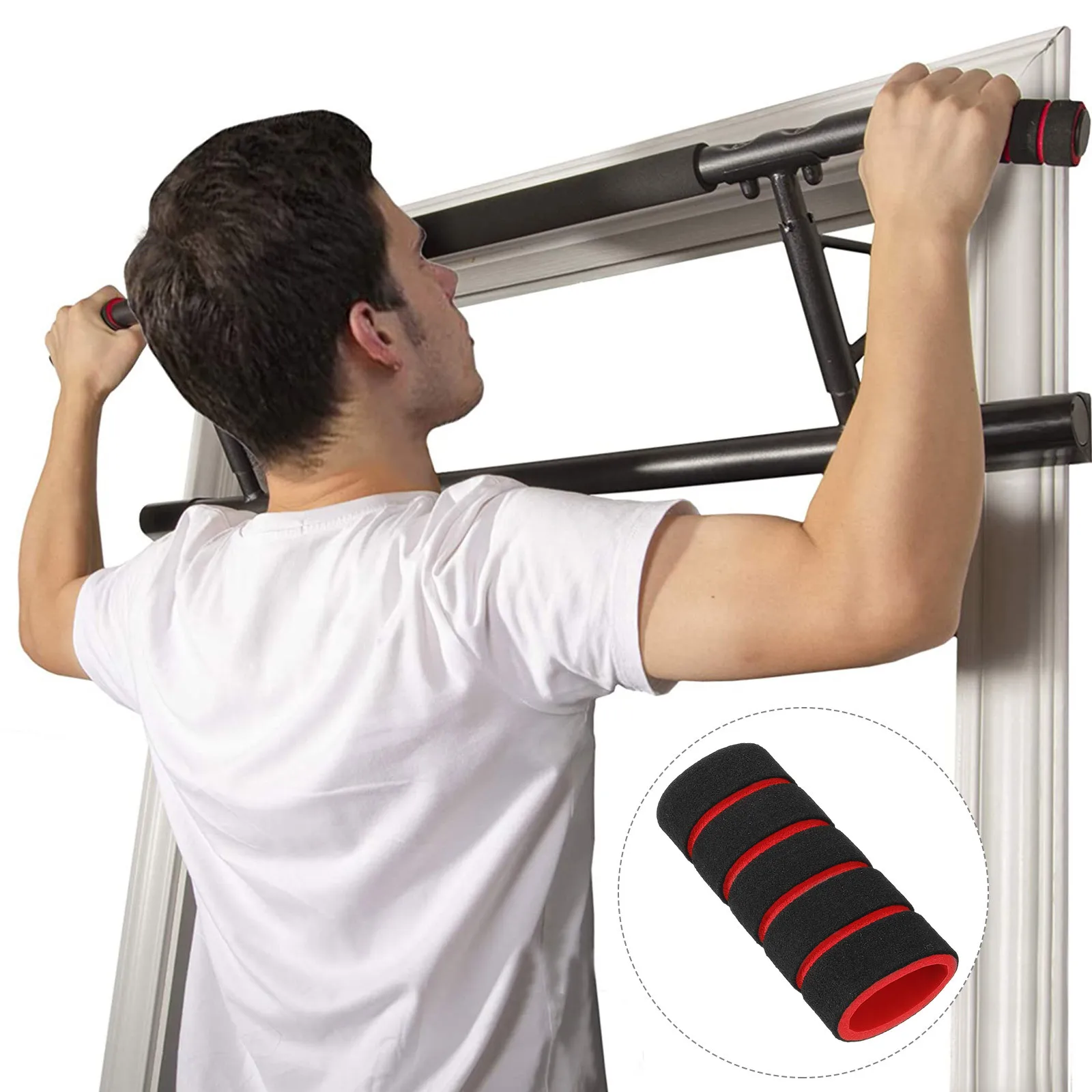 

3pcs Door Frame Pull-Up Bar Protectors Anti-Slip Foam Grips For Gym Fitness Equipment Handlebar Covers Weight Lifting Pad