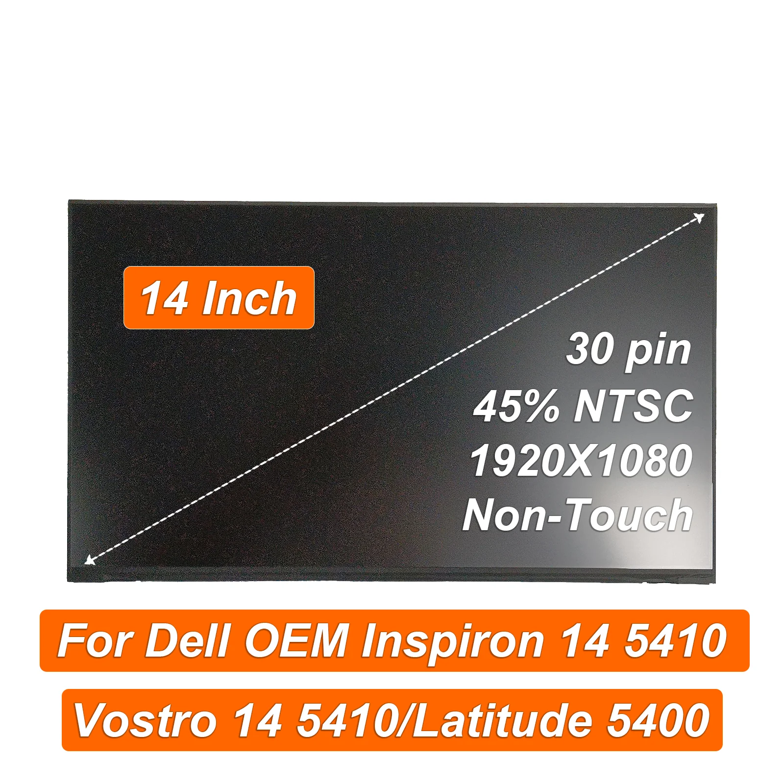 

14" FHD LCD 60Hz Laptop Screen Display Panel LP140WFH-SPM2 For OEM Inspiron 14 5410 1920X1080 WLED 250cd 30pin Repair Parts