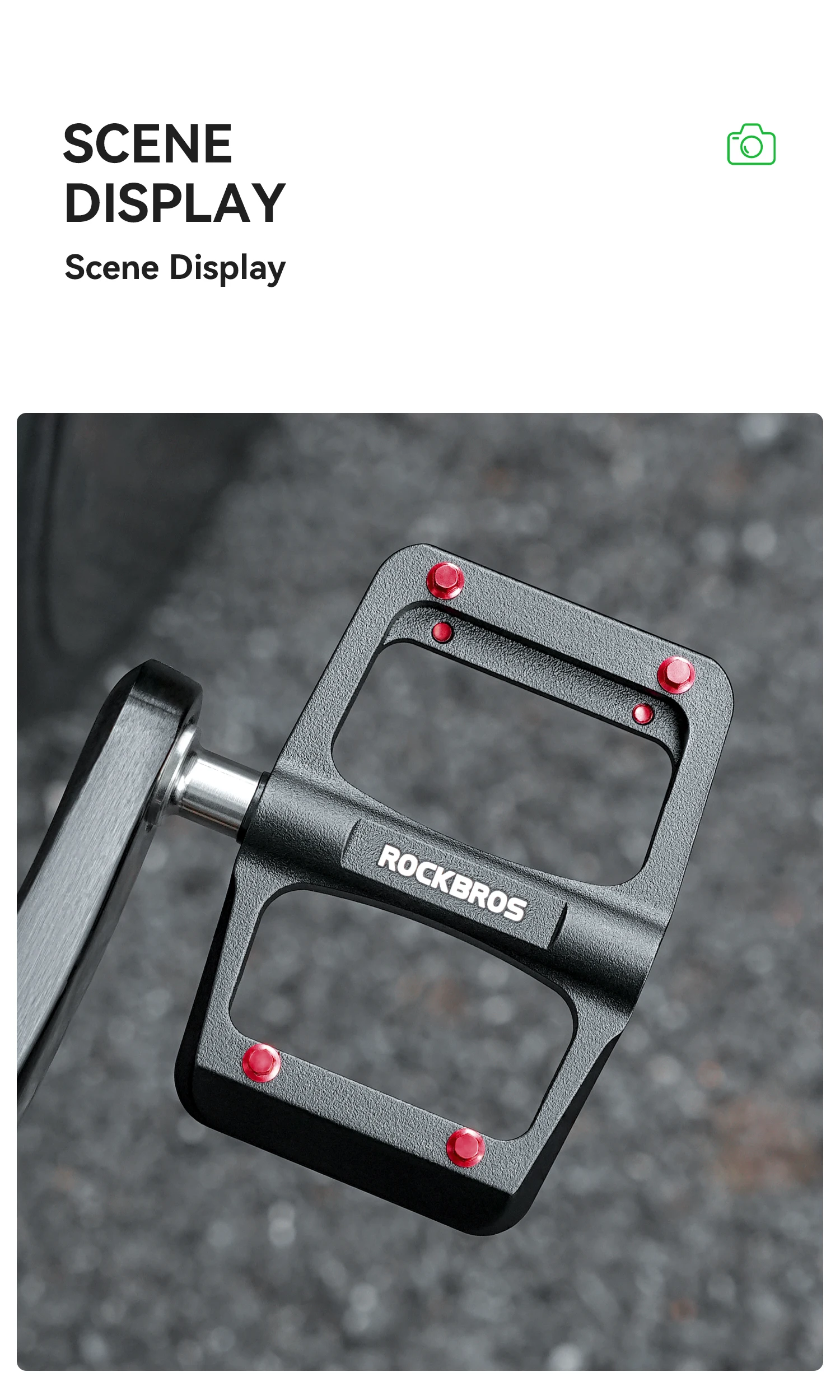 ROCKBROS Fahrradpedale Links/Rechts Leichtes Pedal 3 Lager Rennradpedal Verbreitertes Magnesiumlegierungs-Pedal Ultraleicht 171G – Detail 13