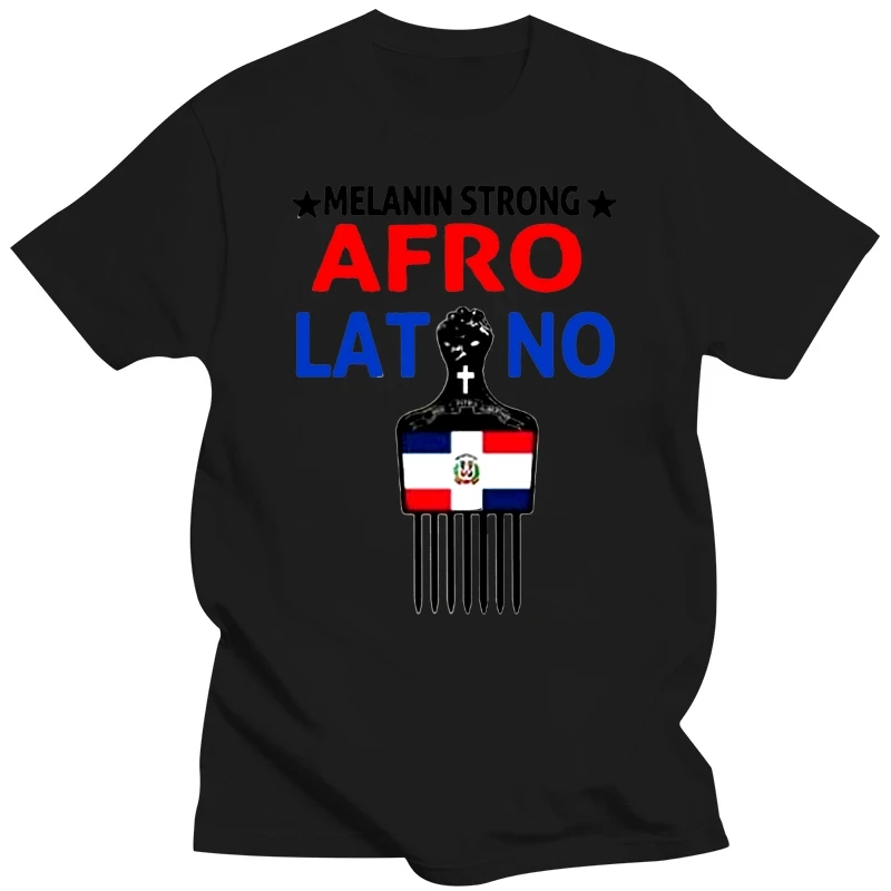 Dominican Republic T-Shirt  Afro-Latino Melanin Strong Republica Dominicana Flag Casual Tee Shirt