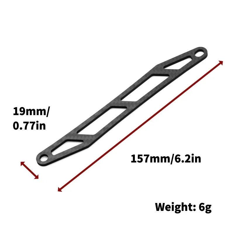 5pcs Carbon Fiber Shock Tower Battery Plate Second Floor Board Bumper Plate for Tamiya TT02 TT-02 1/10 RC Car Upgrade Parts