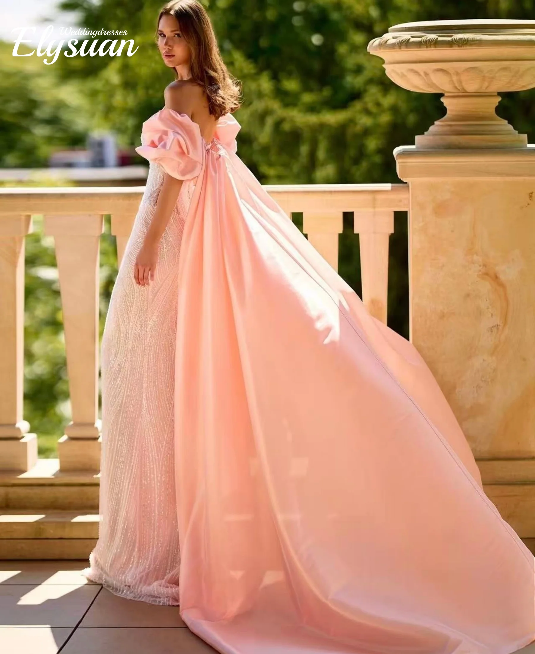 Роскошное вечернее платье русалки со съемным шлейфом по индивидуальному заказу, изысканное платье для выпускного вечера с блестками, коктейльное платье с 3D цветами, Vestido De Novia