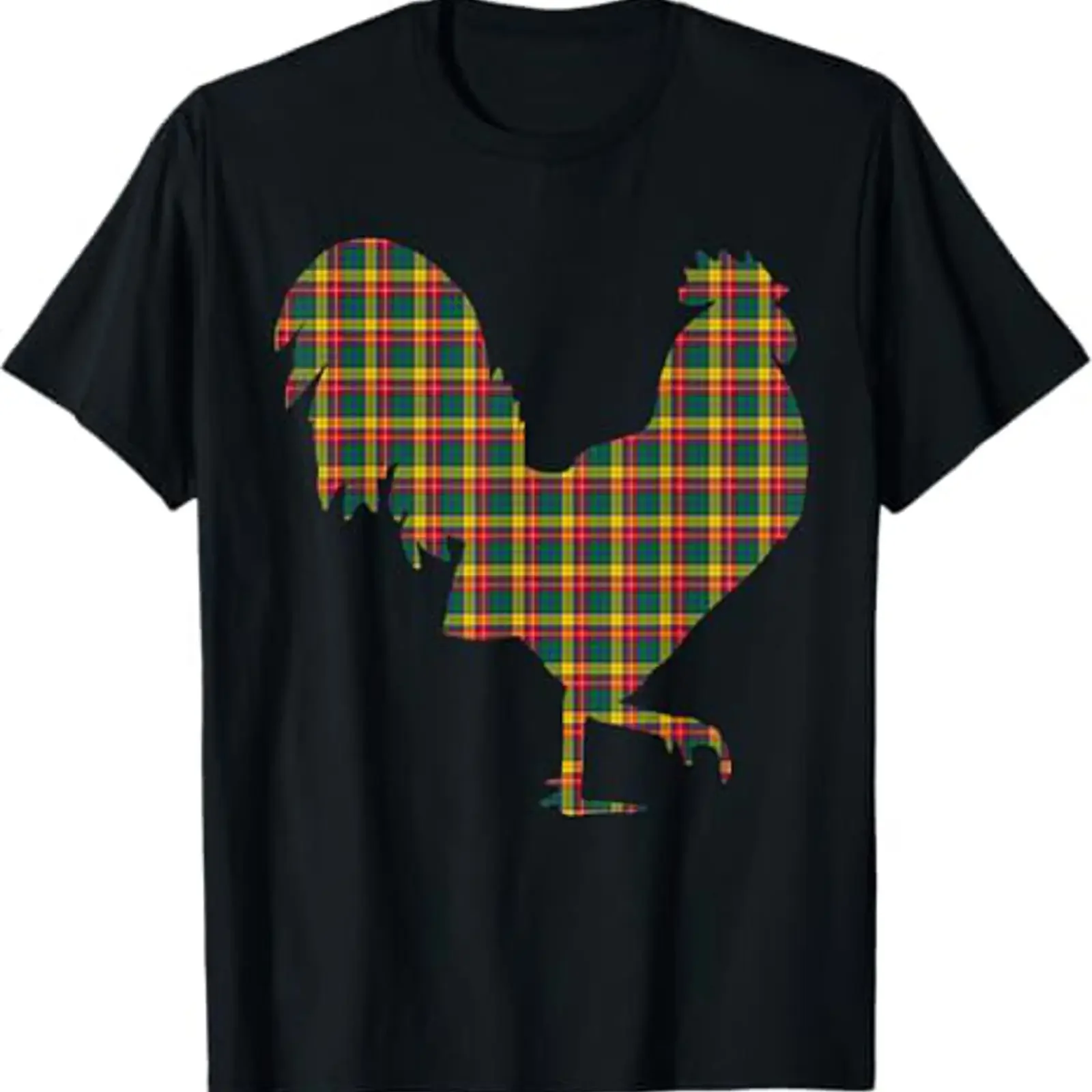 Camiseta Buchanan Plaid Chicken Scottish Pride Tartan, estilo vintage, lavada, suave, versátil, ropa de diseñador para hombre, cómoda y casual