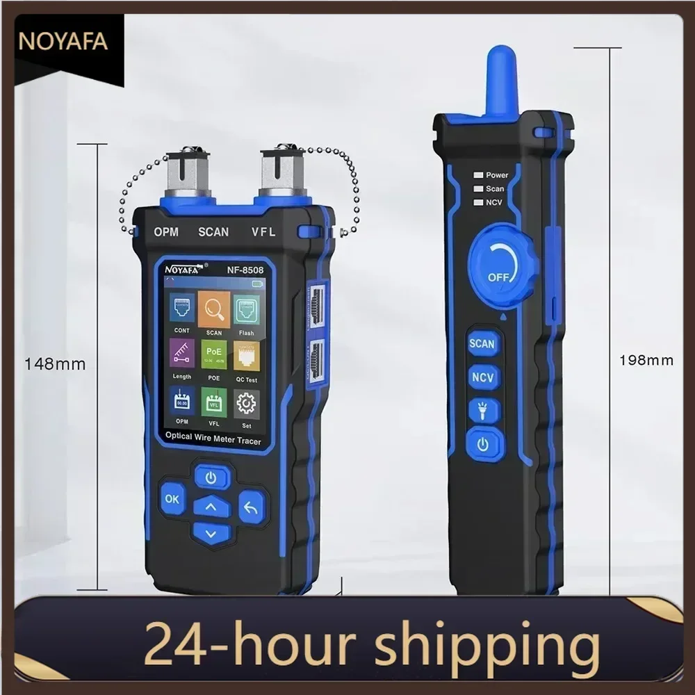 

NEW HOT FANYUE NF-8508 Network Cable Tester PoE Checker belt Optical Power Meter LCD Display Measure Length Wiremap Cable Tracke