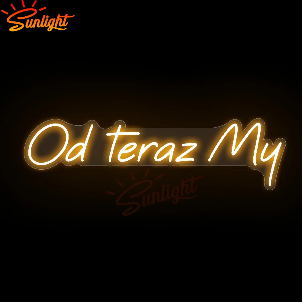 Custom led Neon Sign From now on we Light Signs 75x20cm Custom Neon Sign for Birthday Party Decoration Personalized Gifts