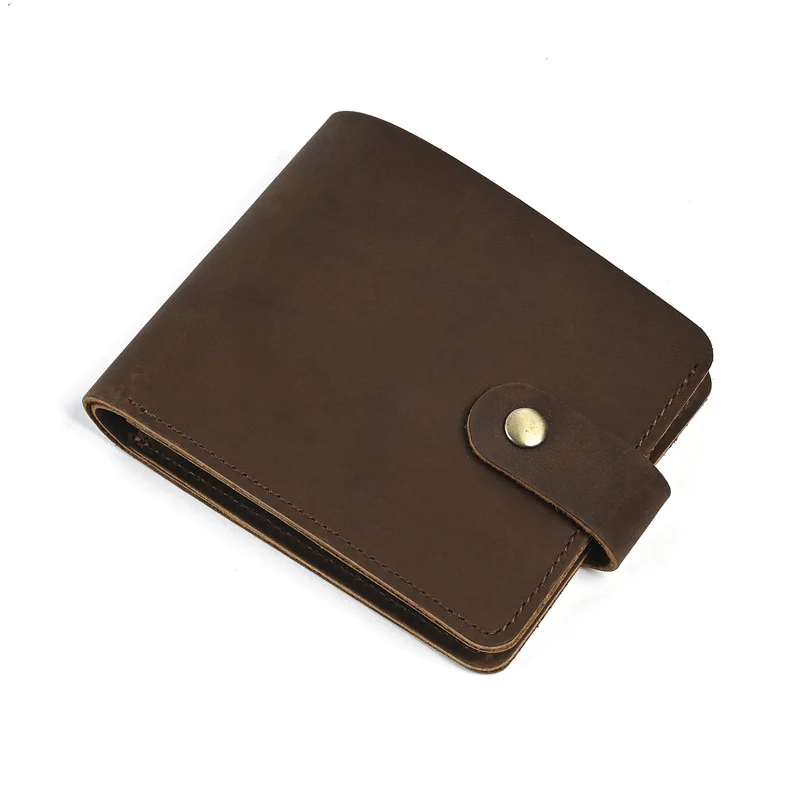 

LD-Q012 Leather Short Men's Wallet, Fashionable Coin Change, Multifunctional Card Bag, Retro Top Layer Cowhide Wallet
